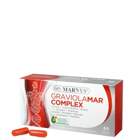GRAVIOLAMAR COMPLEX  Graviola + Corteza de Pino + Brócoli + L-Glutation +Vitaminas-