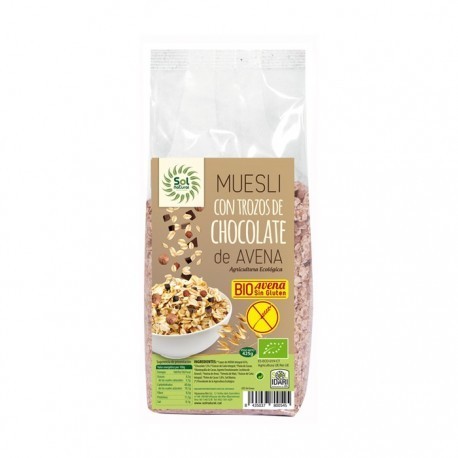 MUESLI DE AVENA CHOCOLATE BIO SIN GLUTEN - 425 g