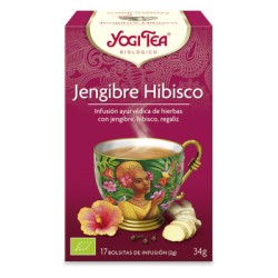 JENGIBRE Y HIBISCO YOGI TEA BIO